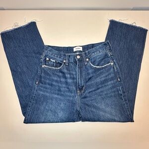 Pistola Women’s Blue High Rise Straight Leg Distressed Ankle Jean Size 27